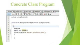 Concrete Class Program
 