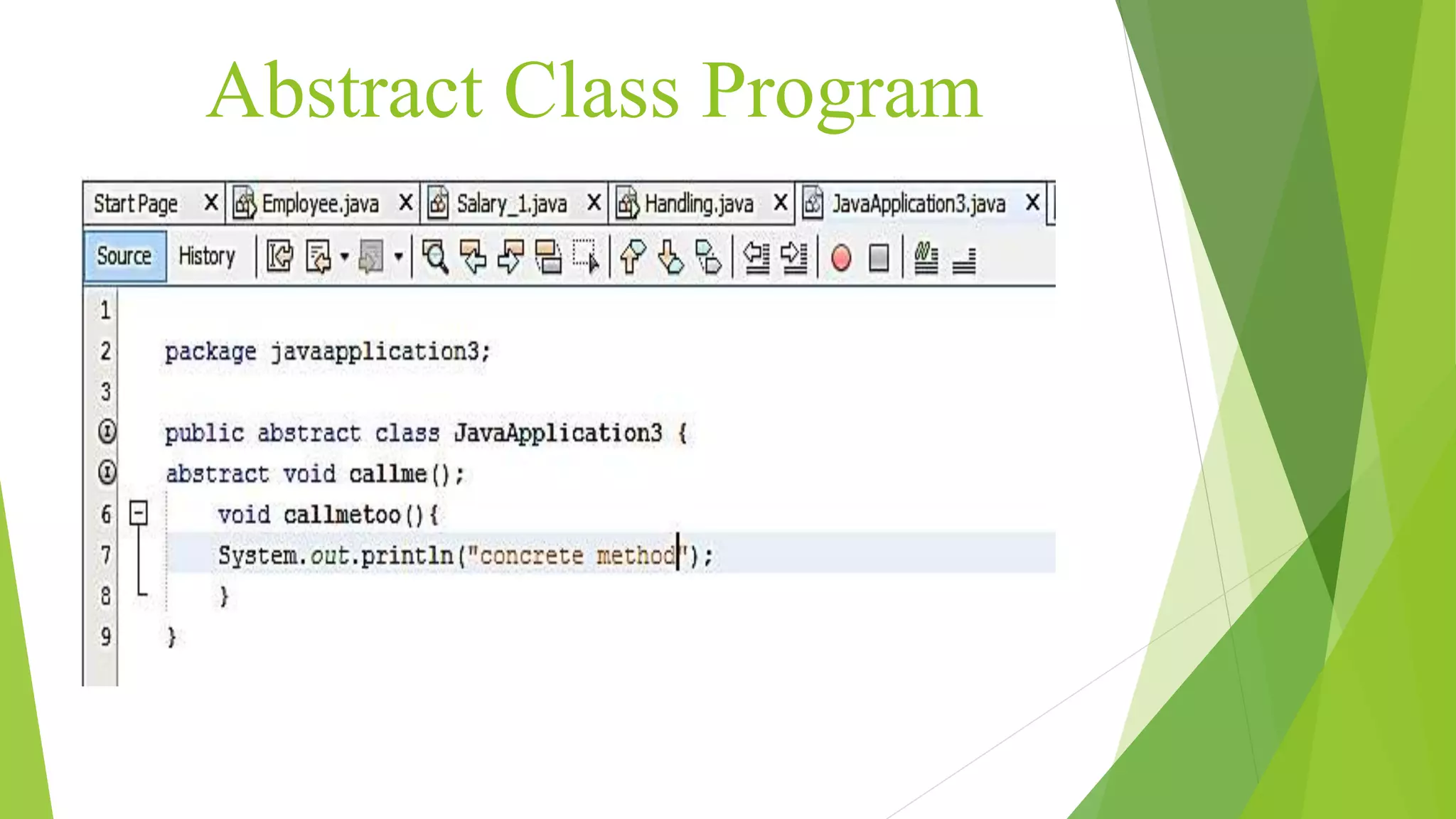 Abstract Class Program
 