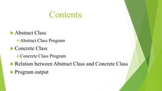 Abstract Class Presentation | PPTX