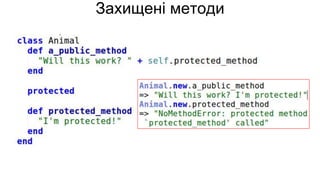 Захищені методи
 