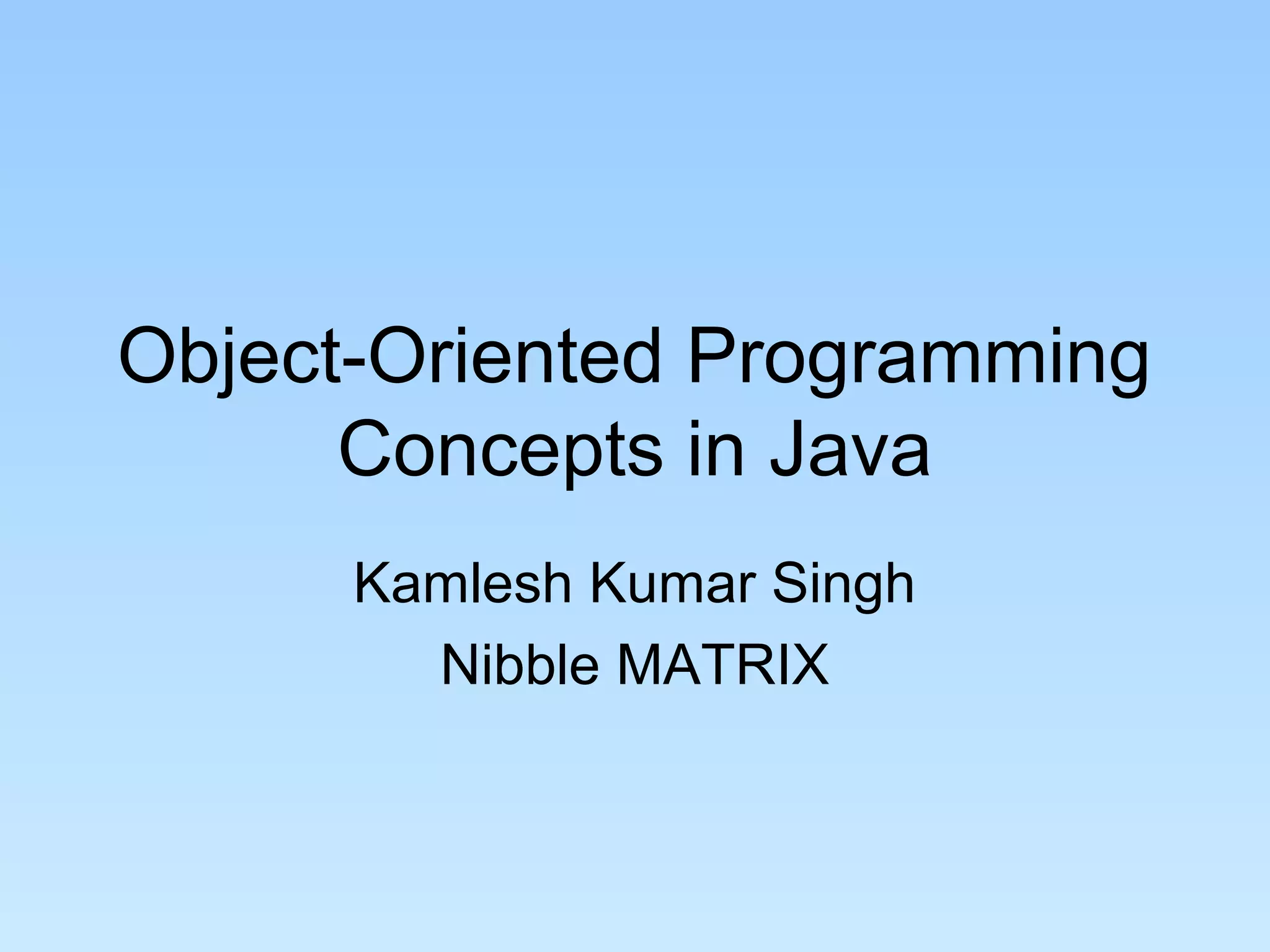 Oops Concept Java | PPT