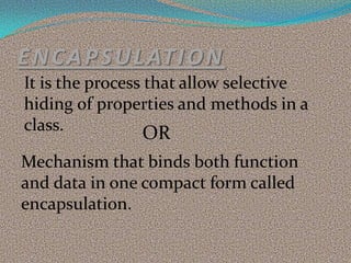 Object-Oriented Programming (OOPS) in C++ | PPTX