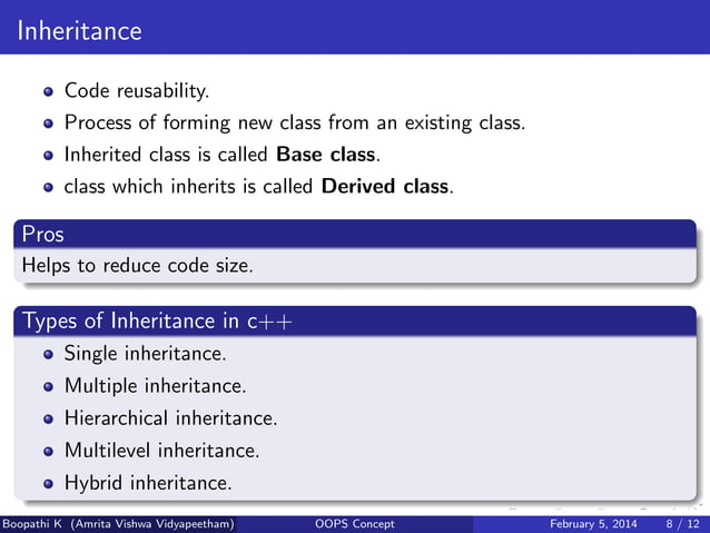 C++ OOPS Concept