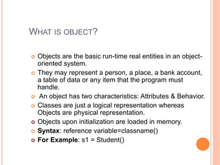 object oriented programming(PYTHON) | PPT