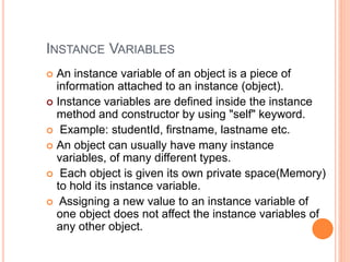 object oriented programming(PYTHON) | PPTX