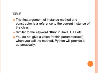object oriented programming(PYTHON) | PPT