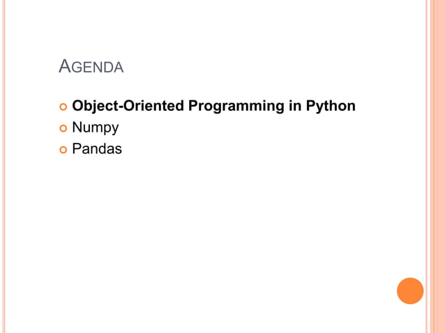 object oriented programming(PYTHON) | PPT