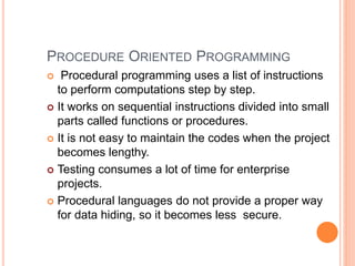 object oriented programming(PYTHON) | PPT