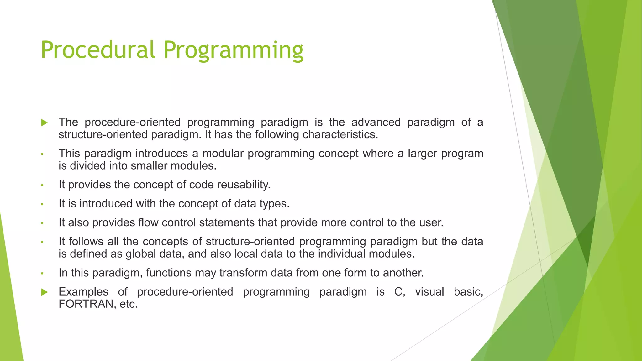 Monolithic and Procedural Programming | PPTX | Programming Languages ...