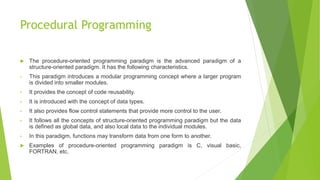 Monolithic and Procedural Programming | PPT