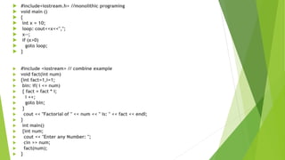 Monolithic and Procedural Programming | PPTX