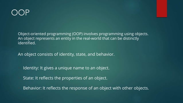 OOP concepts -in-Python programming language | PPT