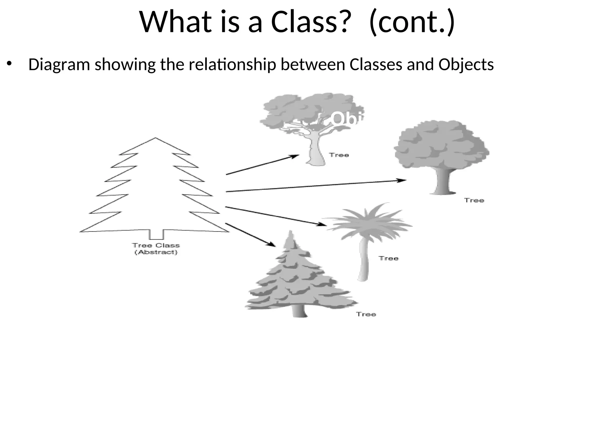 What is a Class? (cont.) • Diagram showing the relationship between Classes and Objects Class Objects 