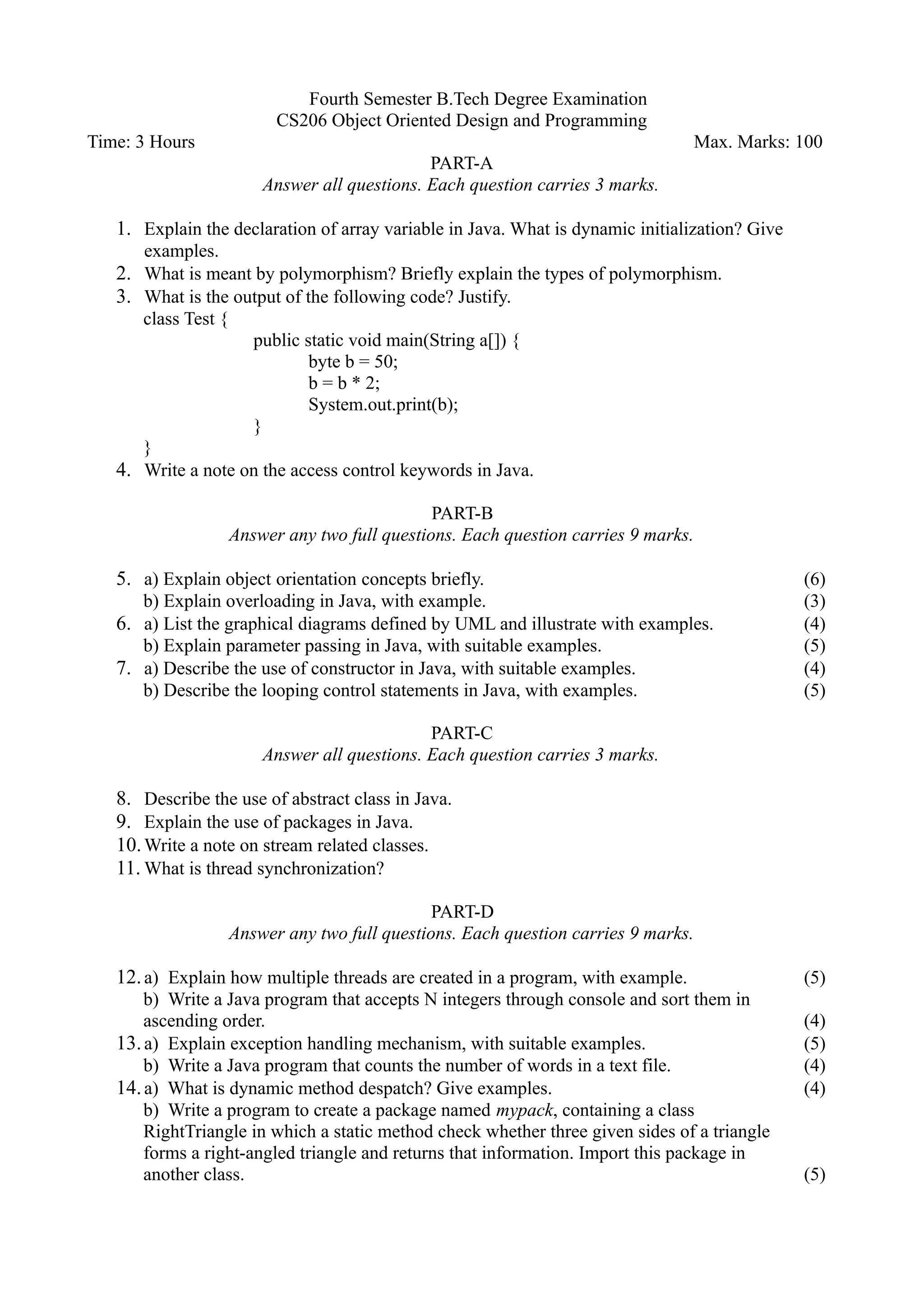 Oop sample ktu | PDF