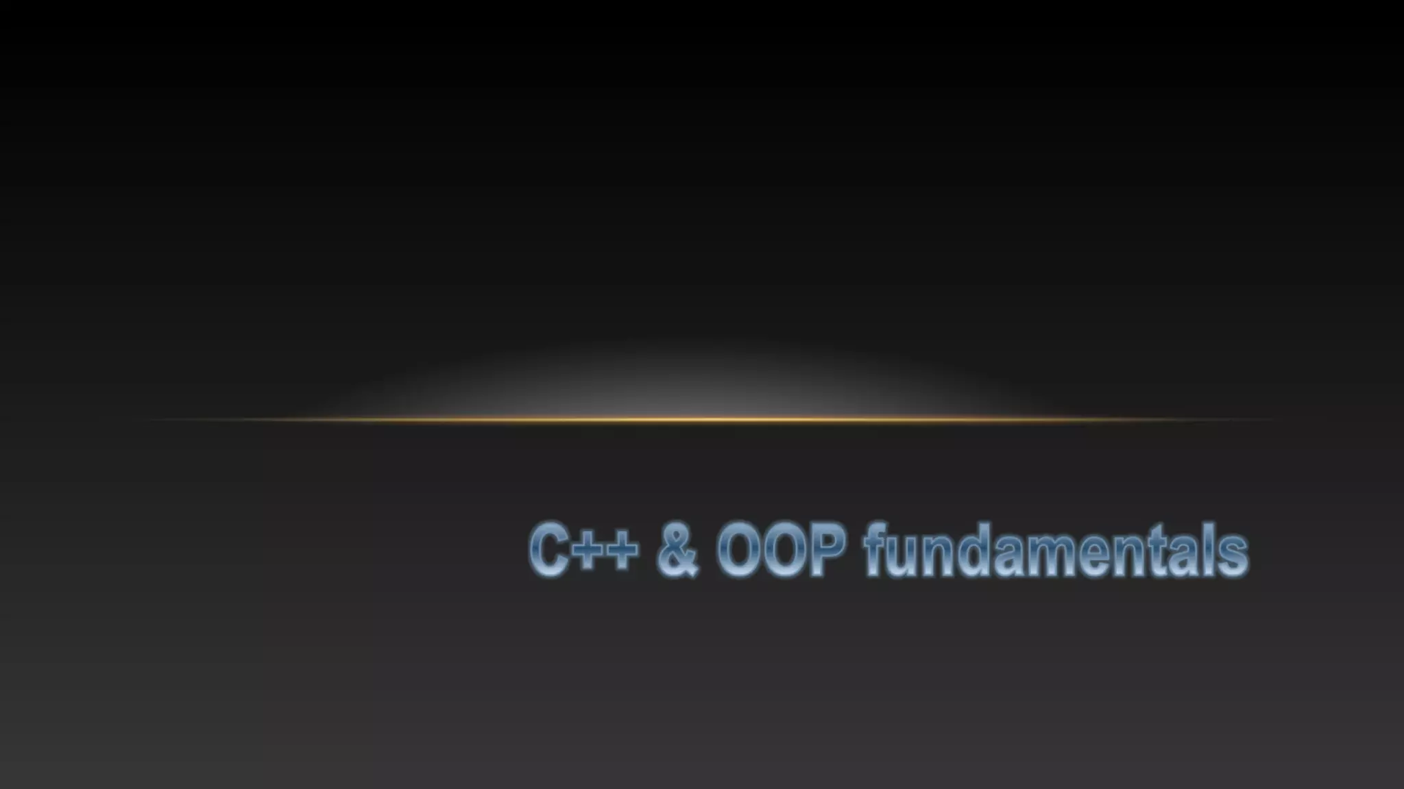 Oops and c fundamentals | PPT