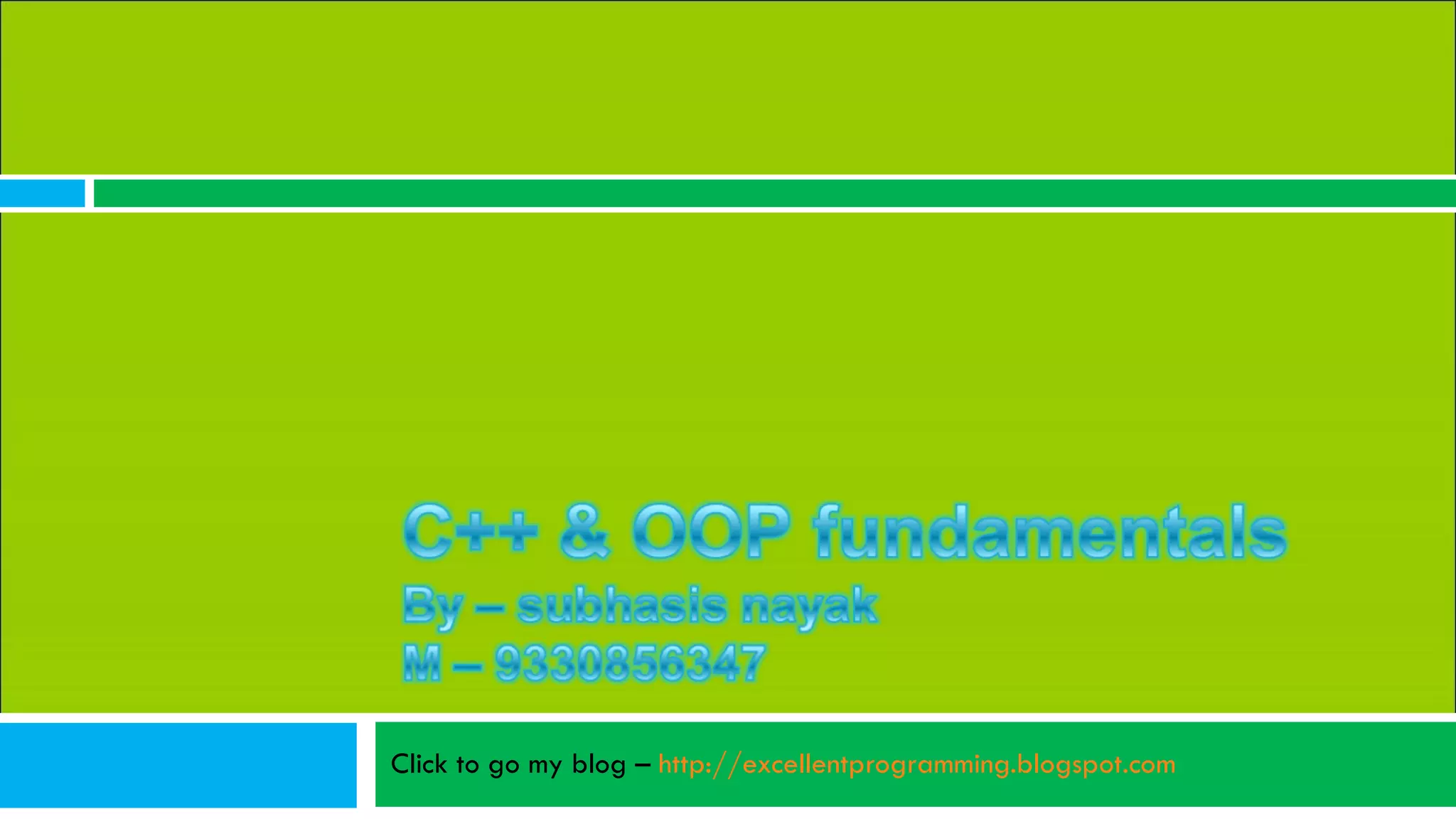 Oops And C++ Fundamentals | PPT