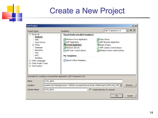 14
Create a New Project
 