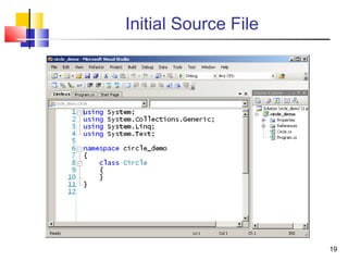 19
Initial Source File
 