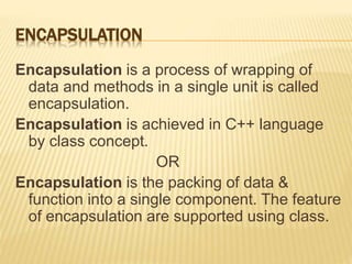 Oops concept in c++ unit 3 -topic 4 | PPTX