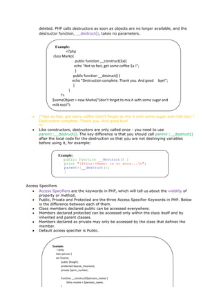 Oops concept in php | DOCX