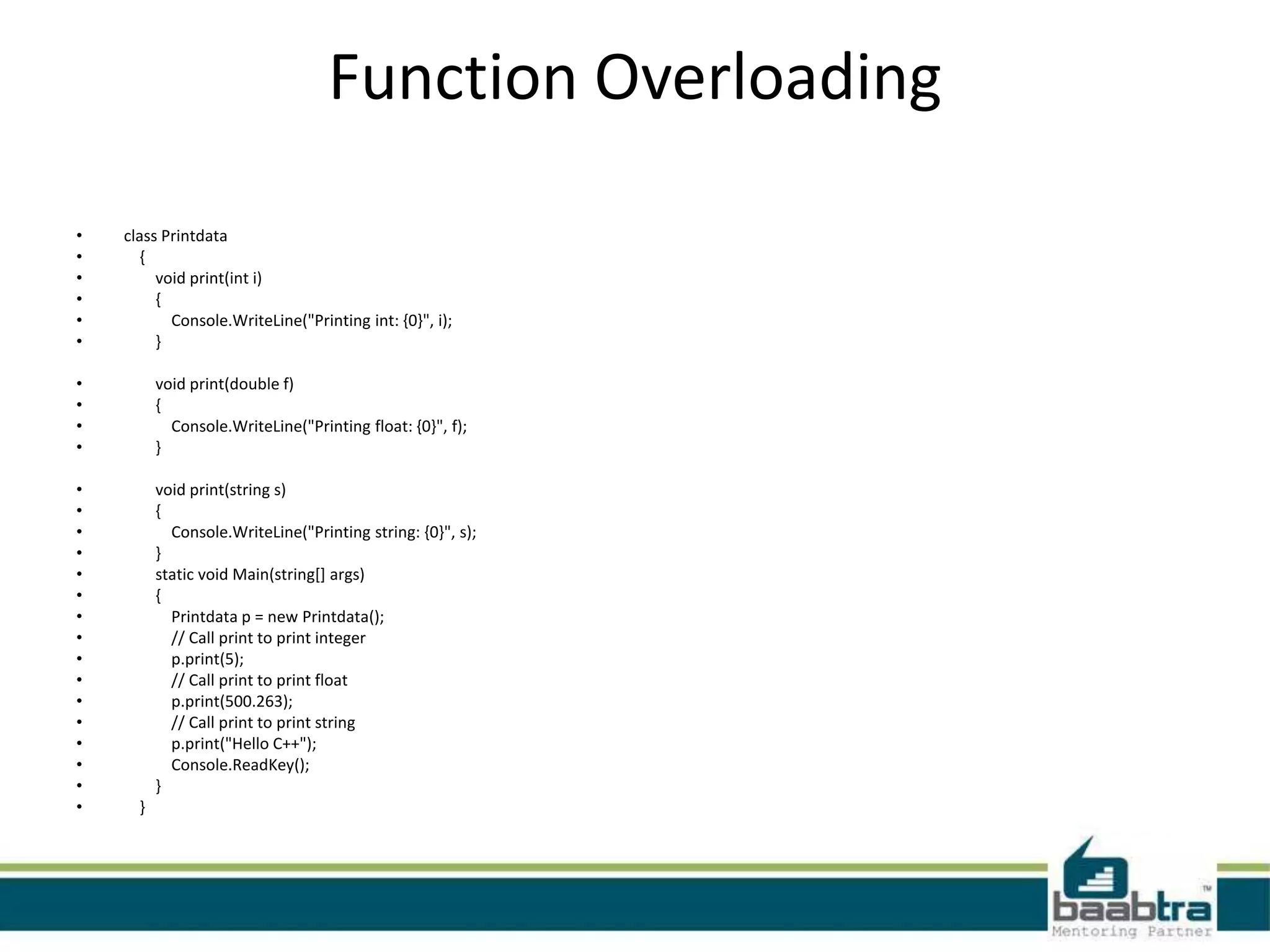 Oops concept on c# | PPTX