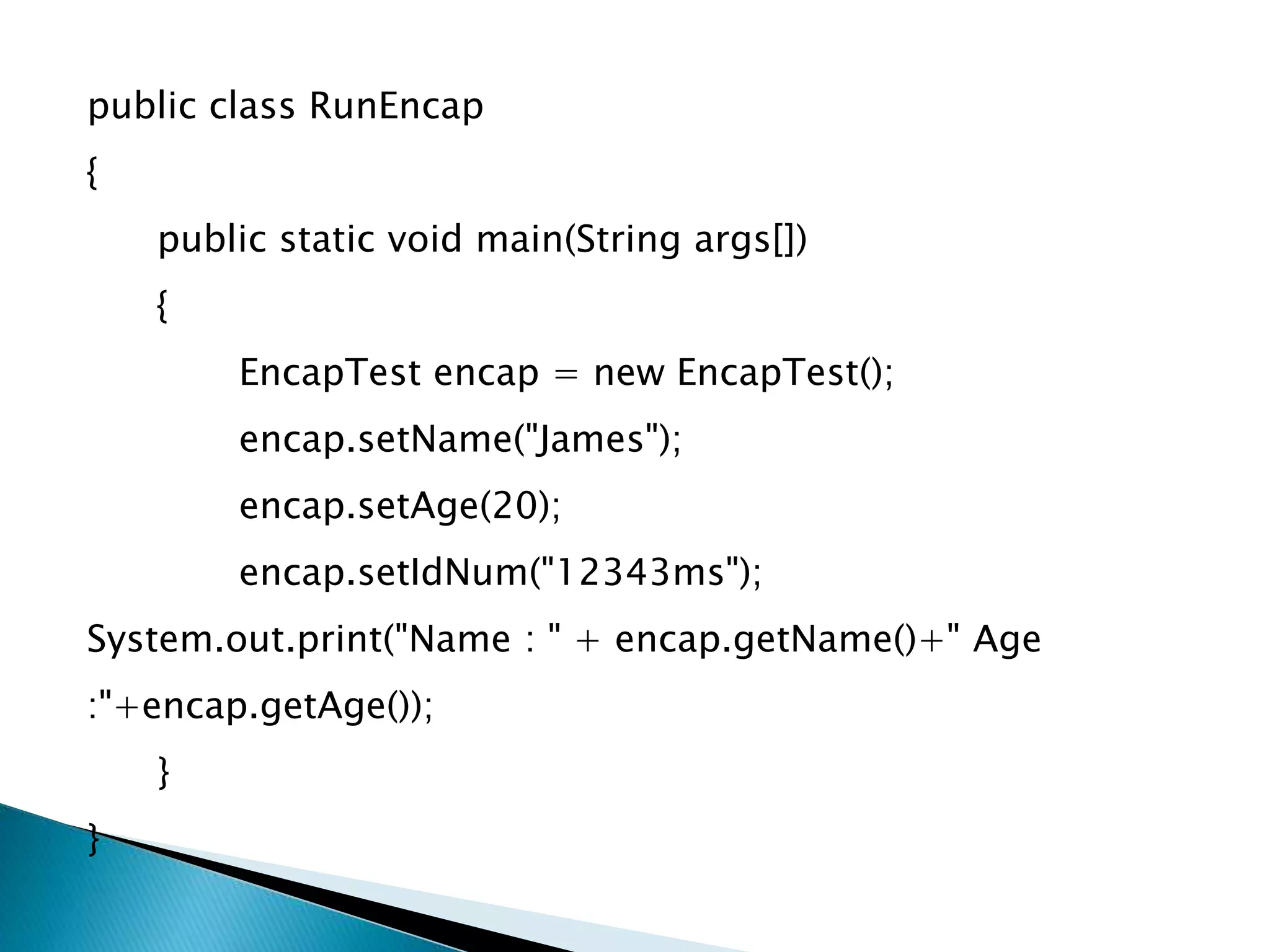 oops concept in java | object oriented programming in java | PPTX