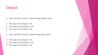 OOPs & C++ UNIT 3 | PPTX