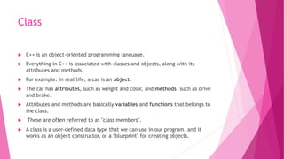OOPs & C++ UNIT 3 | PPTX