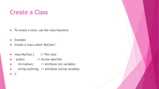 OOPs & C++ UNIT 3 | PPTX