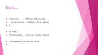 OOPs & C++ UNIT 3 | PPTX