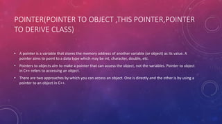 OOPS & C++(UNIT 4) | PPTX