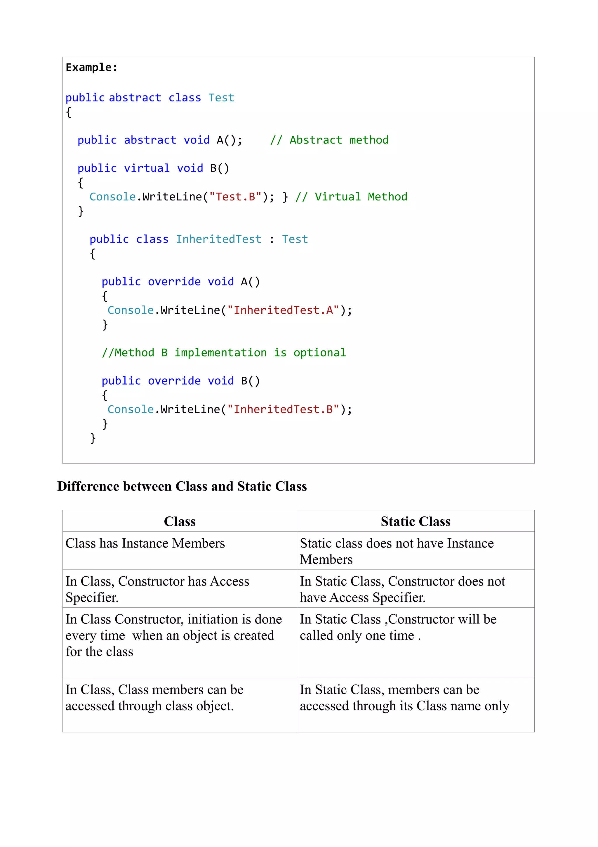OOPs difference faqs-3 | PDF