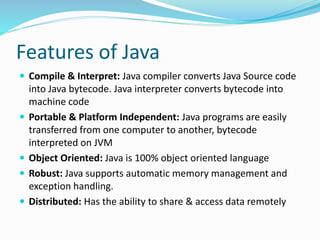 OOPS in Java | PPTX