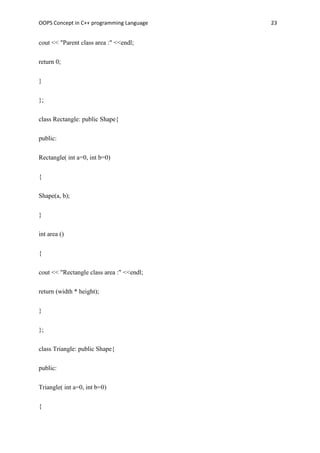 Oops concepts in c++ documentation | PDF