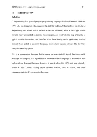 Oops concepts in c++ documentation | PDF