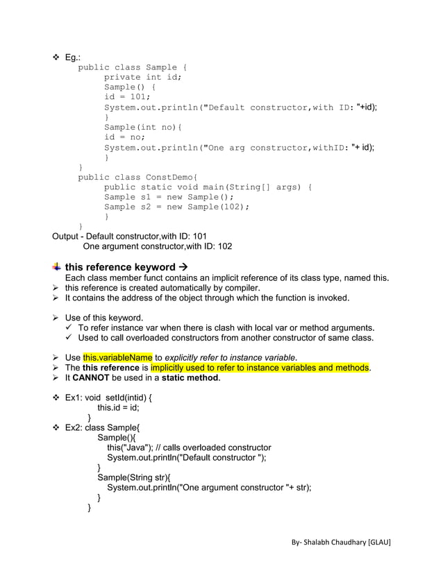 OOPs & Inheritance Notes