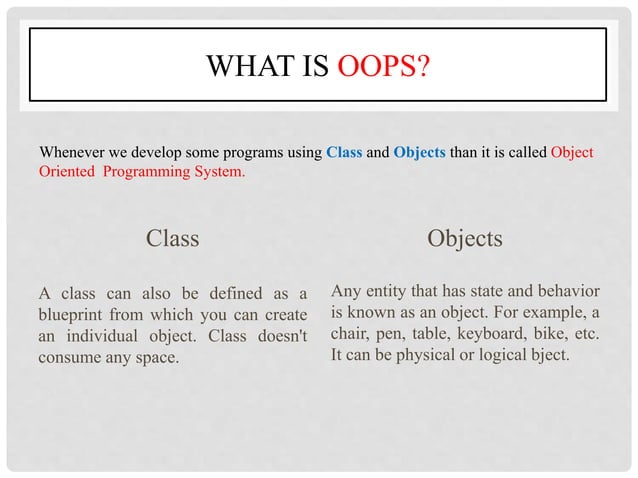 OOPS In JAVA.pptx | Programming Languages | Computing