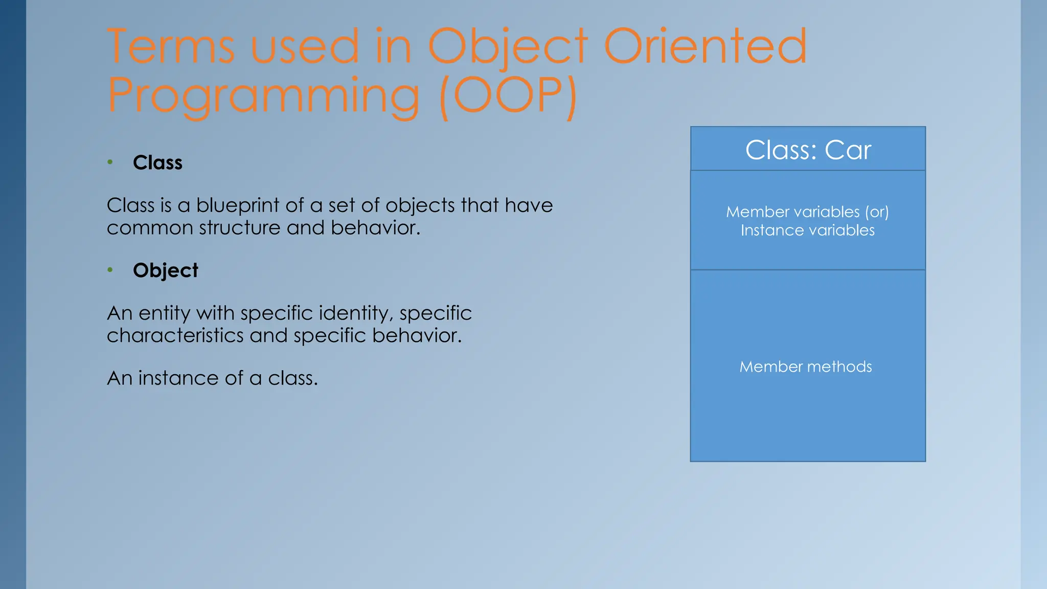 Object Oriented Programming concepts in JAVA | PPT | Free Download