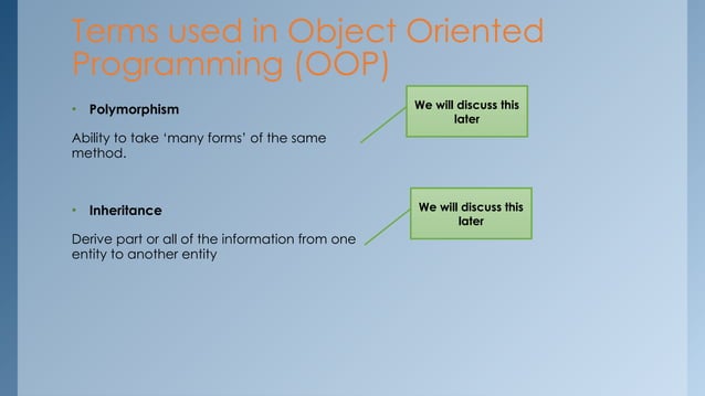 Object Oriented Programming concepts in JAVA | PPT | Free Download