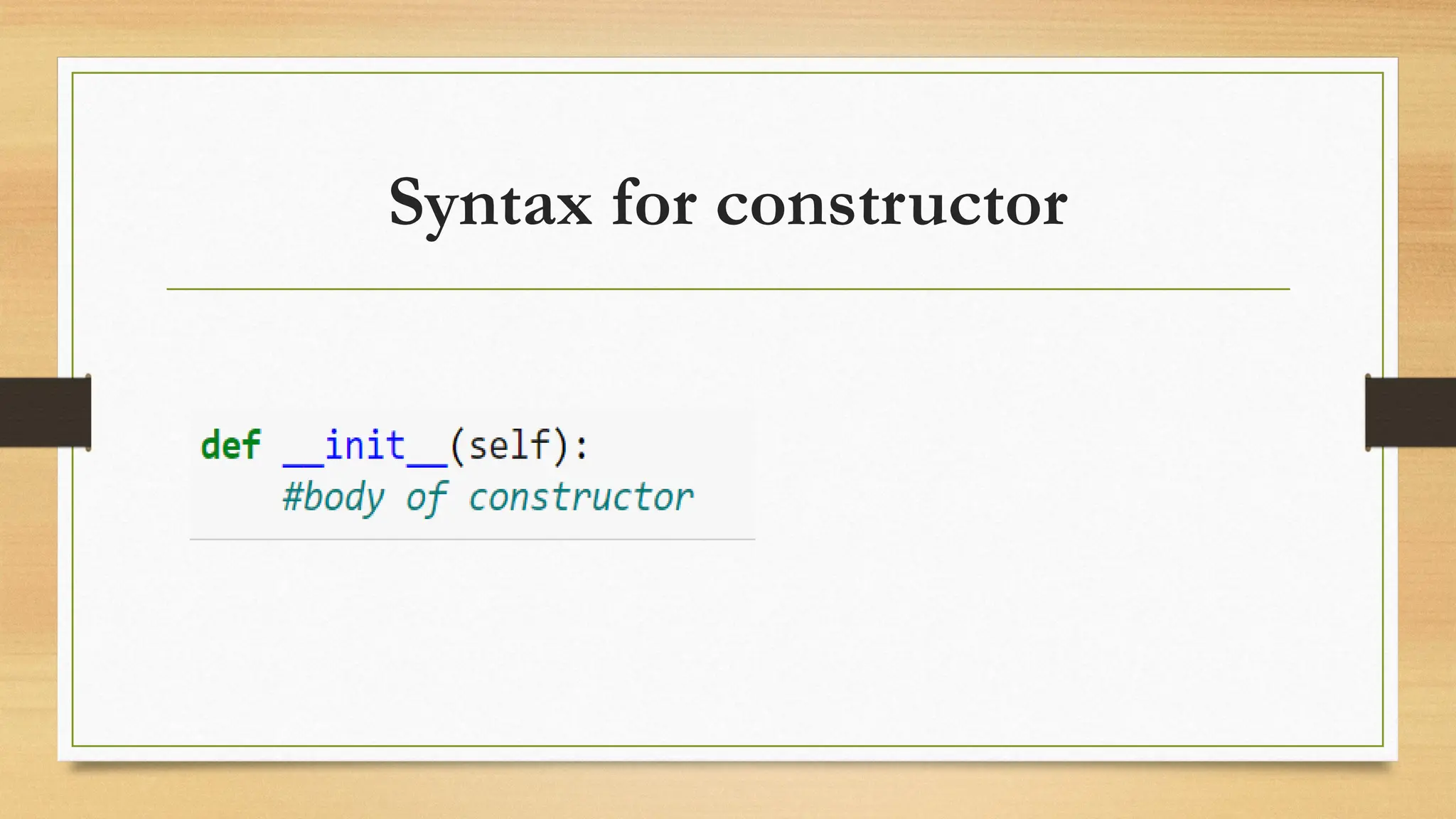 Syntax for constructor
 