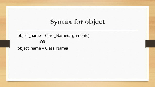 basic concepts of object oriented in python | PPT