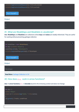 OOPS JavaScript Interview Questions PDF By ScholarHat | PDF