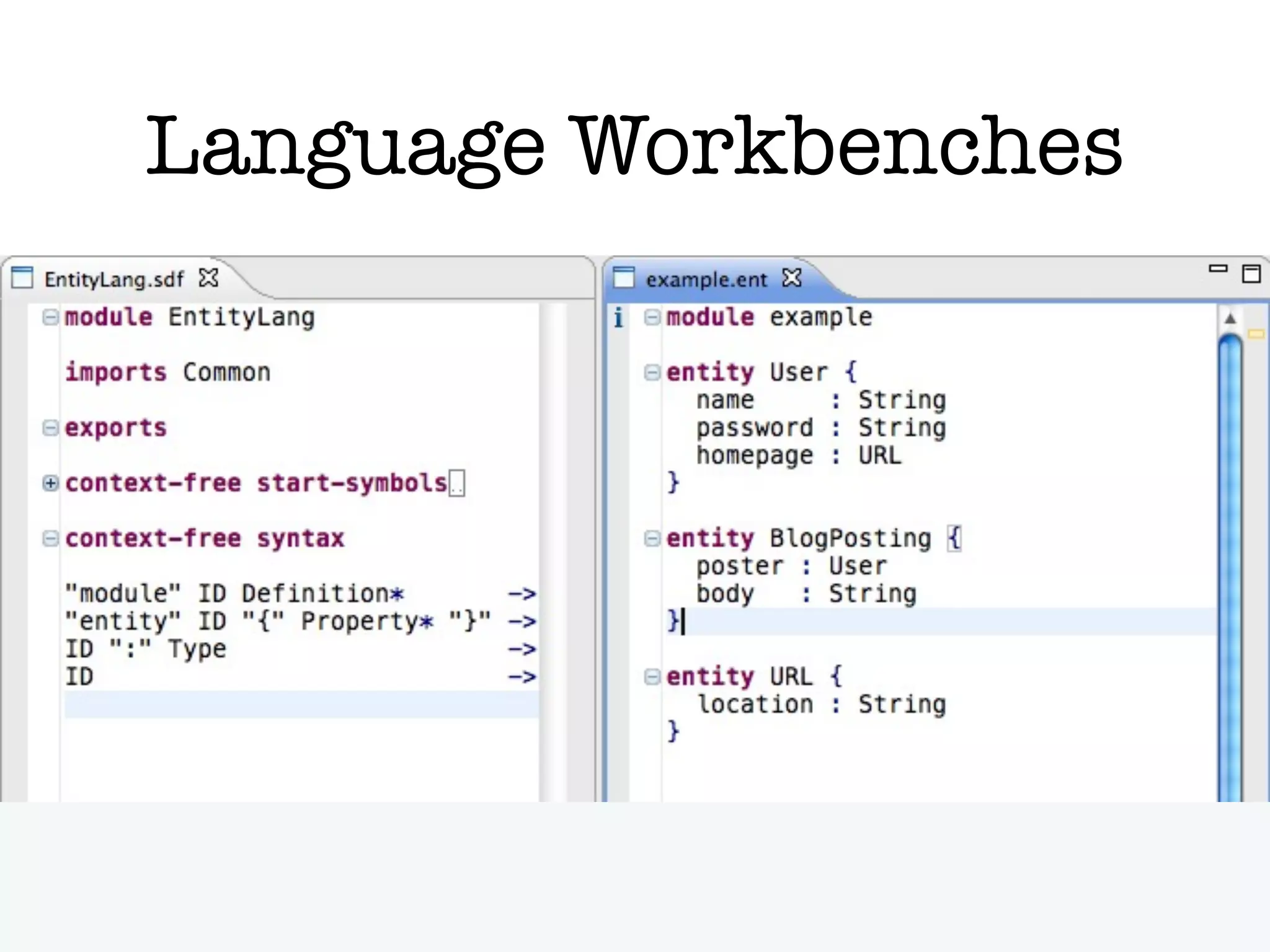 Language Workbenches 