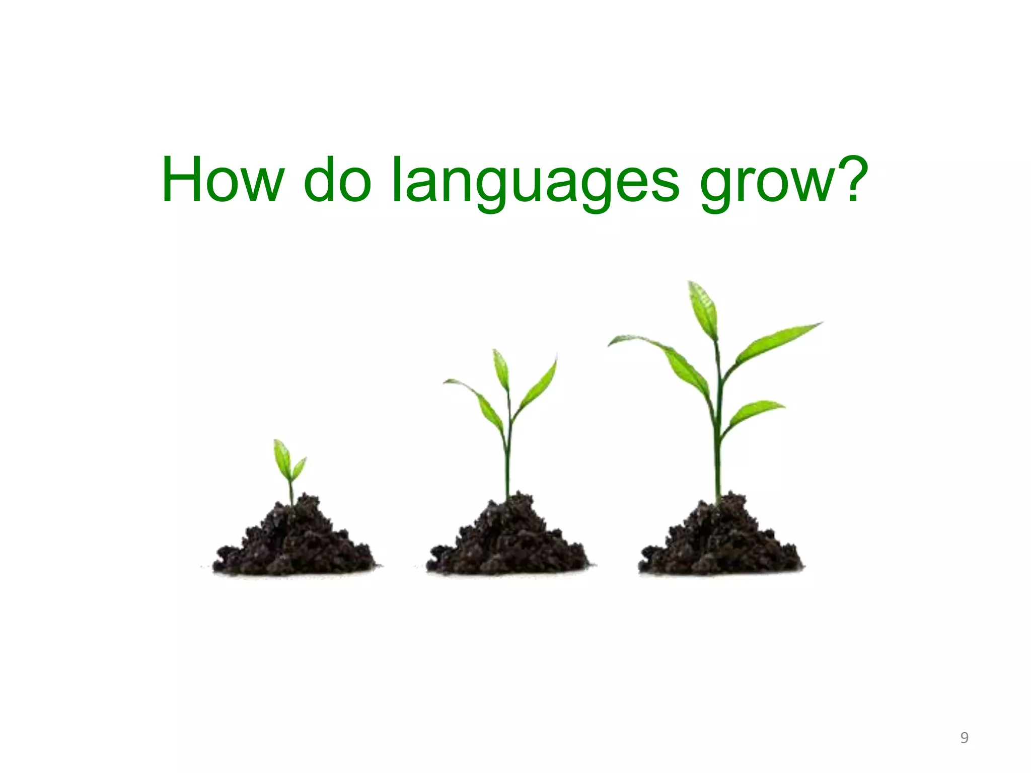 How do languages grow?

9

 