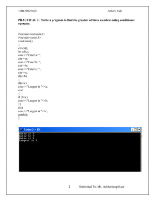Oops practical file | PDF