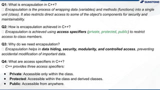 Comprehensive Introduction to Object-Oriented Programming in C++ | PPTX