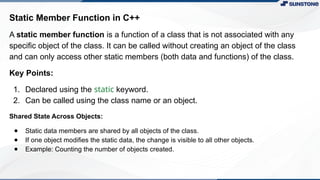Comprehensive Introduction to Object-Oriented Programming in C++ | PPTX