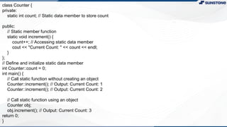 Comprehensive Introduction to Object-Oriented Programming in C++ | PPTX