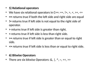 OOP in C++ – Complete Unit 1 Guide with Examples & Key Concepts | PPTX
