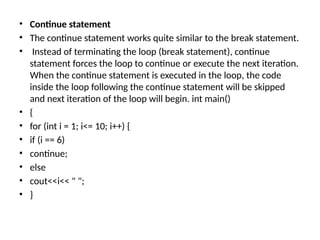 OOP in C++ – Complete Unit 1 Guide with Examples & Key Concepts | PPTX